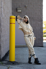 Cropped Buckle Hoodie