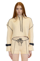 Cropped Buckle Hoodie