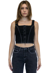 Denim Corset Top